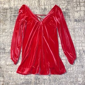 Free People Pink Velvet Dress